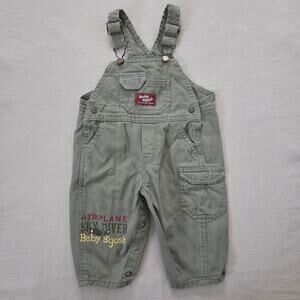 Vintage Oshkosh "Airplane Skydiver" Overalls 9-12 months
